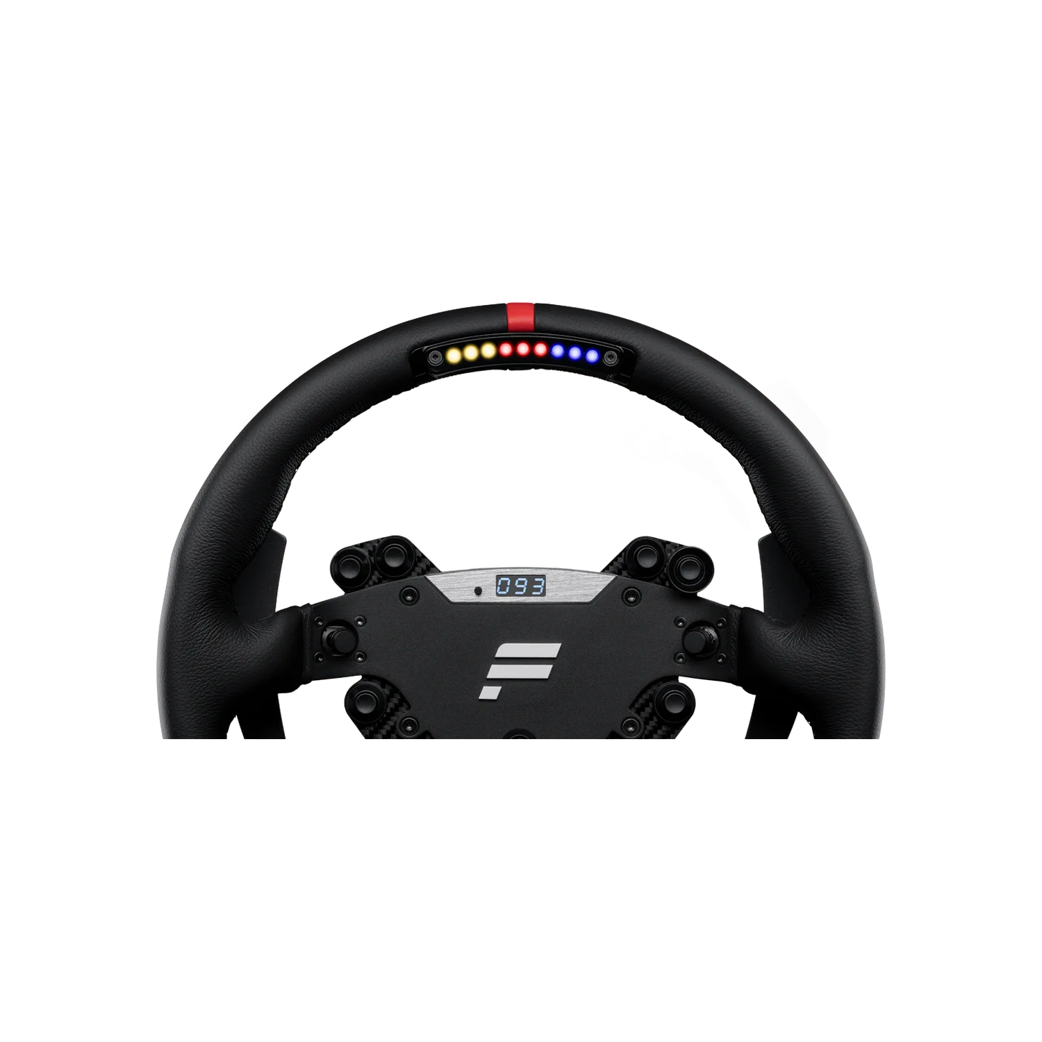 Front view of the complete Fanatec ClubSport Steering Wheel RS QR2